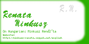 renata minkusz business card